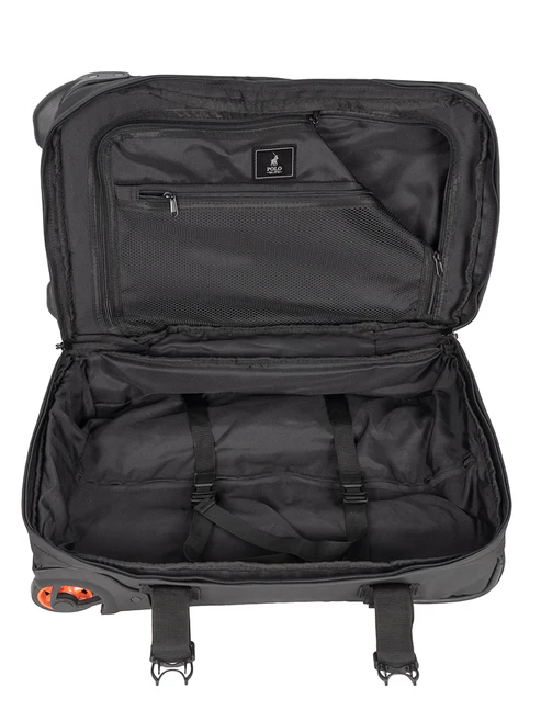 Saleys Travel Bags Polo Sport Carry-On 2 Wheel Trolley Duffel - Black - Image 6