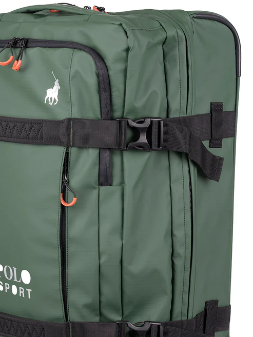 Saleys Travel Bags Polo Sport Medium 2 Wheel Trolley Duffel - Green - Image 4