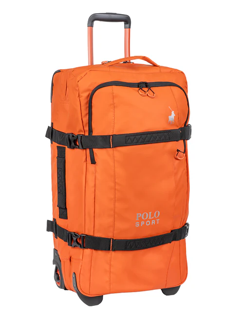 Polo Sport Large 2 Wheel Trolley Duffel - Orange