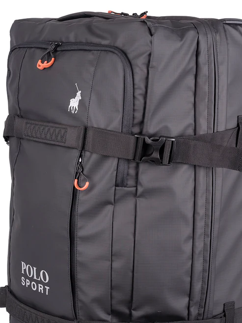 Saleys Travel Bags Polo Sport Large 2 Wheel Trolley Duffel - Black - Image 5