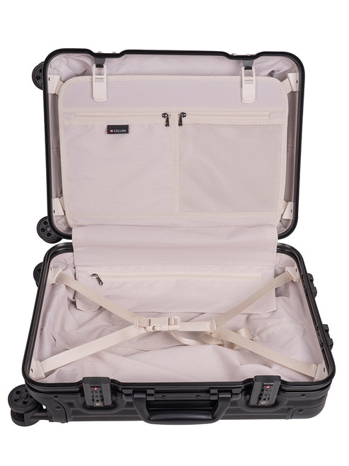 Saleys Travel Bags Cellini Aluminium 4-Wheel Carry On Trolley Case - Image 3