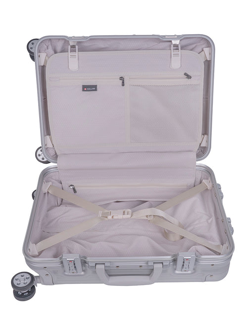 Saleys Travel Bags Cellini Aluminium 4-Wheel Carry On Trolley Case - Image 3