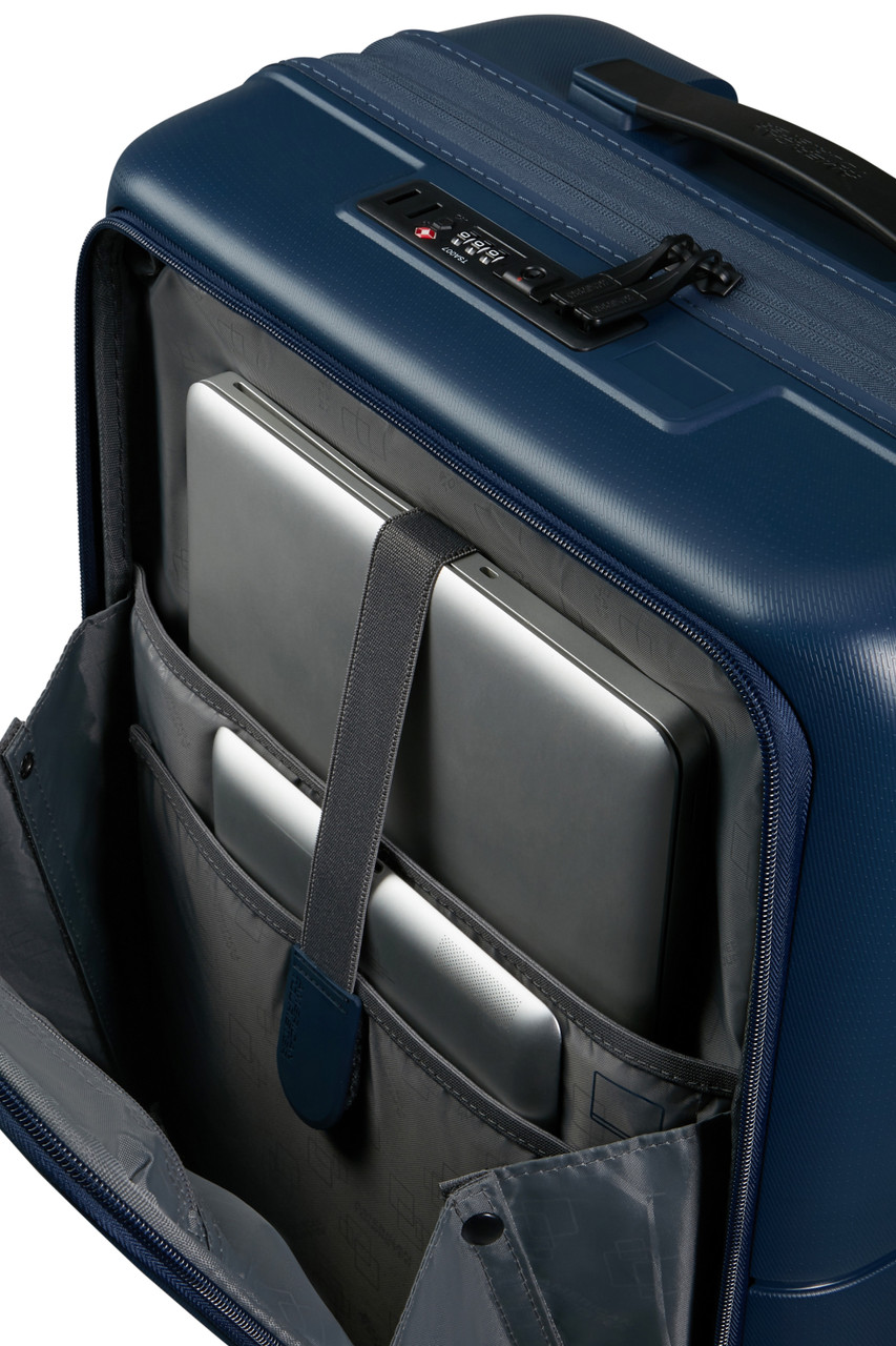 Saleys Travel Bags American Tourister DashPop Exp Spinner Frontloader 55cm - Mid Blue - Image 2