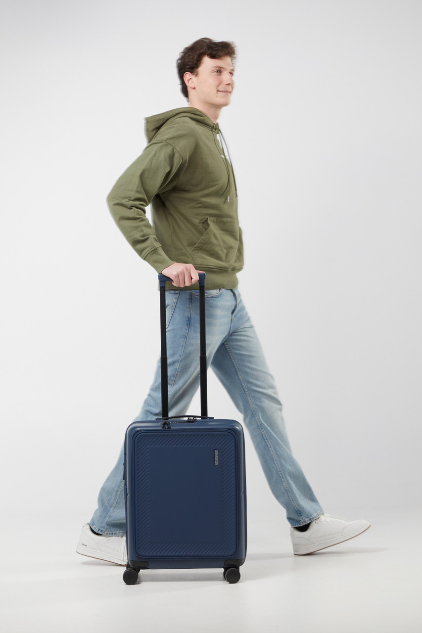 Saleys Travel Bags American Tourister DashPop Exp Spinner Frontloader 55cm - Mid Blue - Image 5