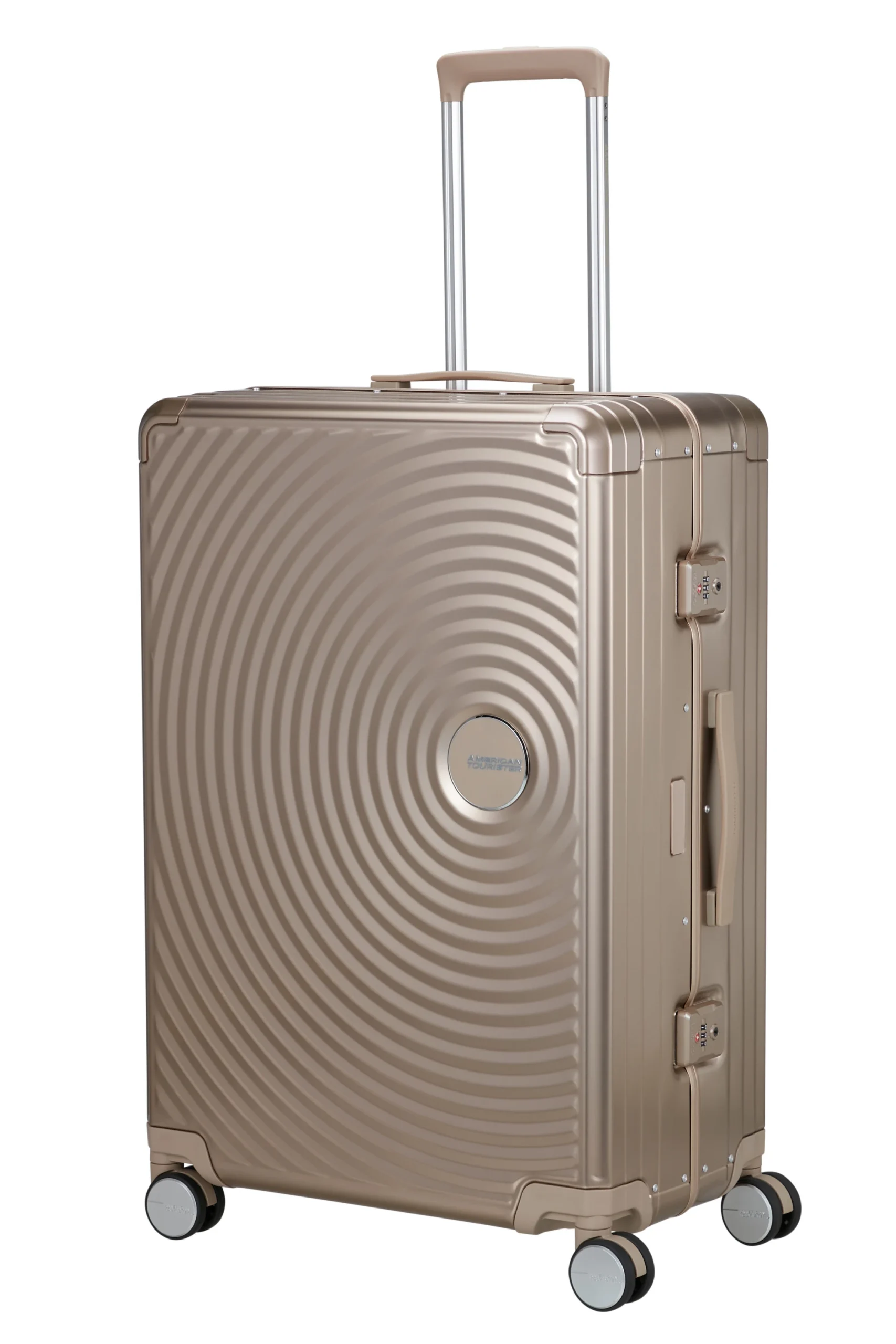 Saleys Travel Bags American Tourister Soundbox Alu Spinner 77cm - Bronze - Image 9