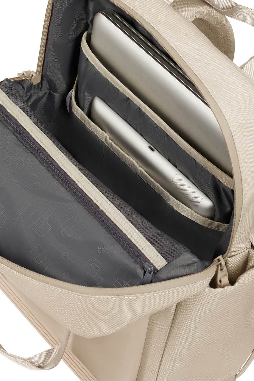 Saleys Travel Bags American Tourister Soulpack Business Backpack 15' - Beige - Image 10