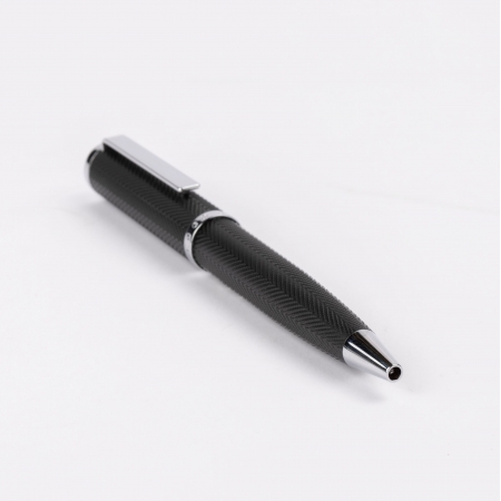 Saleys Travel Bags Hugo Boss: Formation Herringbone Chrome Ballpoint Pen - Image 2