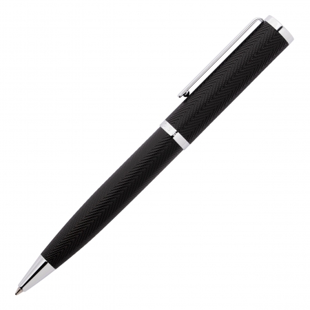 Saleys Travel Bags Hugo Boss: Formation Herringbone Chrome Ballpoint Pen - Image 4