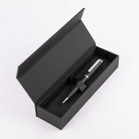 Saleys Travel Bags Hugo Boss: Formation Herringbone Chrome Ballpoint Pen - Image 5