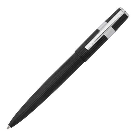 Hugo Boss: Gear Pinstripe Black / Chrome Ballpoint Pen