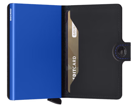 Saleys Travel Bags Secrid: Miniwallet Matte - Black & Blue - Image 2