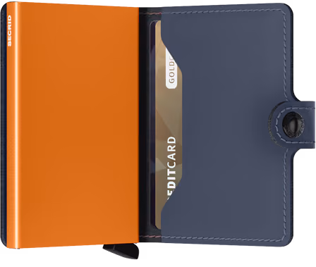 Saleys Travel Bags Secrid: Miniwallet Matte- Nightblue & Orange - Image 2