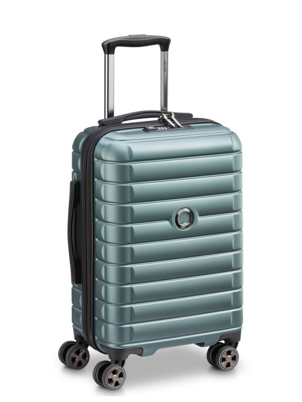 DELSEY: SHADOW 5.0 55CM 4DW CABIN TROLLEY CASE - Green