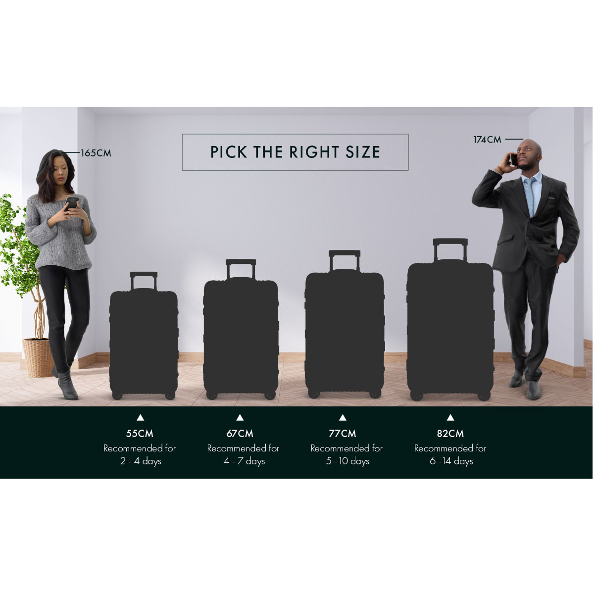 Saleys Travel Bags DELSEY: SHADOW 5.0 70CM 4DW TROLLEY CASE - Green - Image 12