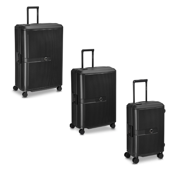 DELSEY: VAUBAN 3 Piece Luggage Set - BLACK