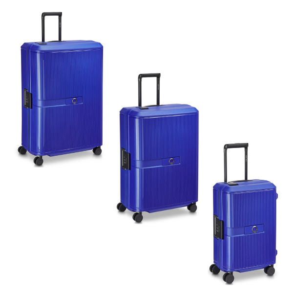 DELSEY: VAUBAN 3 Piece Luggage Set - BLUE