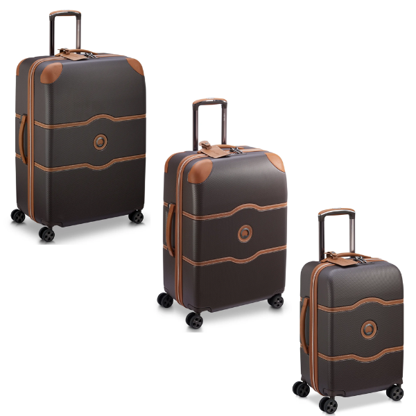 DELSEY: CHATELET AIR 2.0 - 3 Piece Luggage Set - Brown