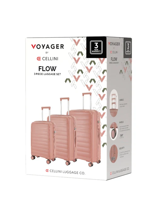 Saleys Travel Bags Voyager Flow, by CELLINI - 3Pc Box Set - Pink - Image 2