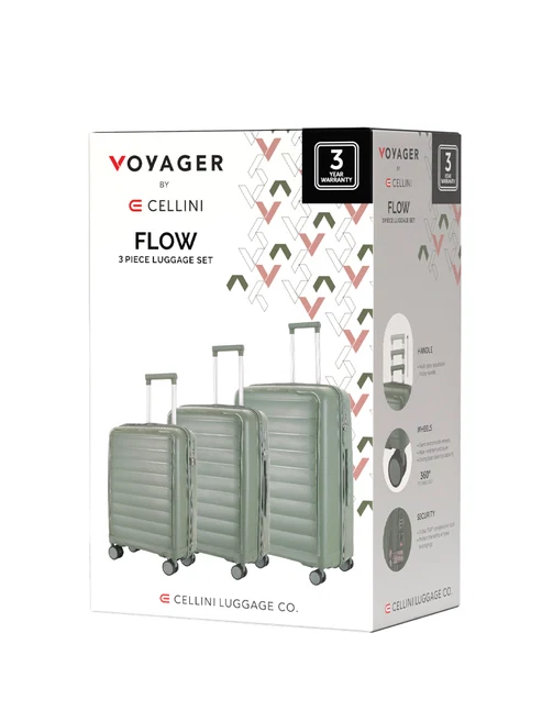 Saleys Travel Bags Voyager Flow, by CELLINI - 3Pc Box Set - Green - Image 2