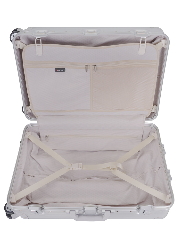 Saleys Travel Bags Cellini Aluminium Medium 4-Wheel Trolley Case - Image 2