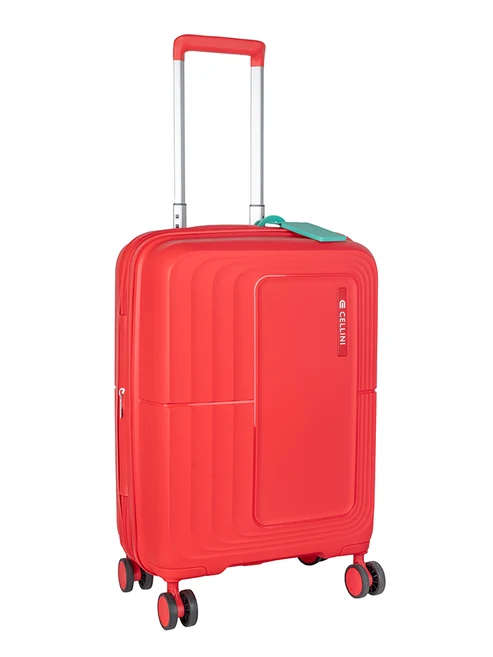 Cellini Cruze 4 Wheel Carry On Xpander Trolley Case - Poppy Red