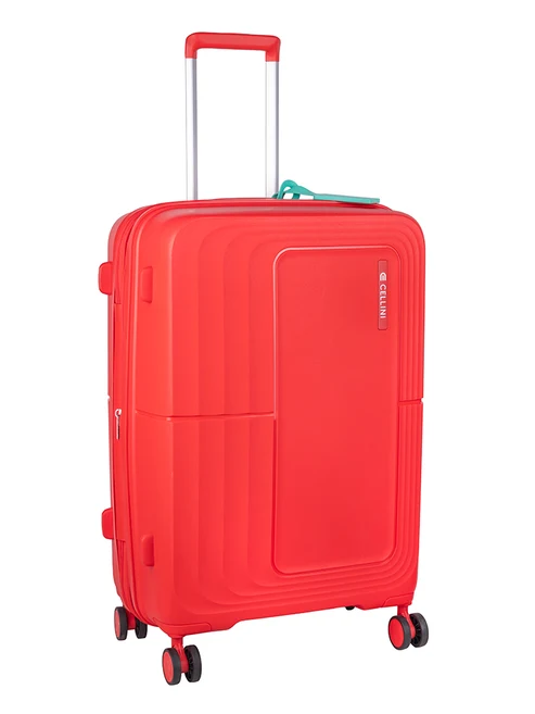 Cellini Cruze Medium 4 Wheel Xpander Trolley Case - Poppy Red