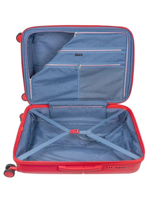 Saleys Travel Bags Cellini Cruze Medium 4 Wheel Xpander Trolley Case - Poppy Red - Image 8