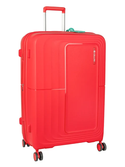 Cellini Cruze Large 4 Wheel Xpander Trolley Case - Poppy Red
