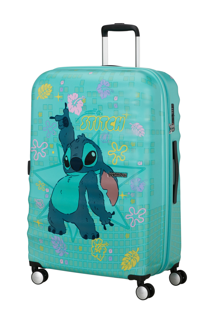 Saleys Travel Bags American Tourister Wavebreaker Disney Spinner 77cm - Stitch Flower - Image 3