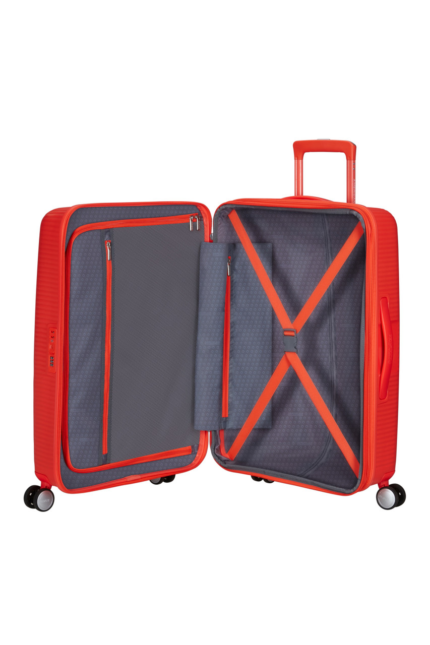 Saleys Travel Bags American Tourister Soundbox Exp Spinner 67cm - Neon Orange - Image 2
