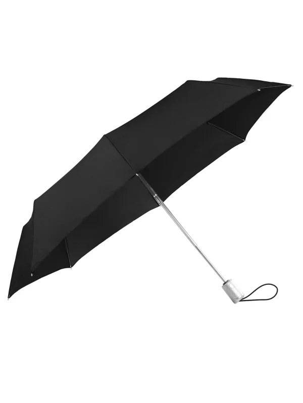 Samsonite: Umbrella, Alu Drop S Safe 3 Sect. Auto O/C - Black