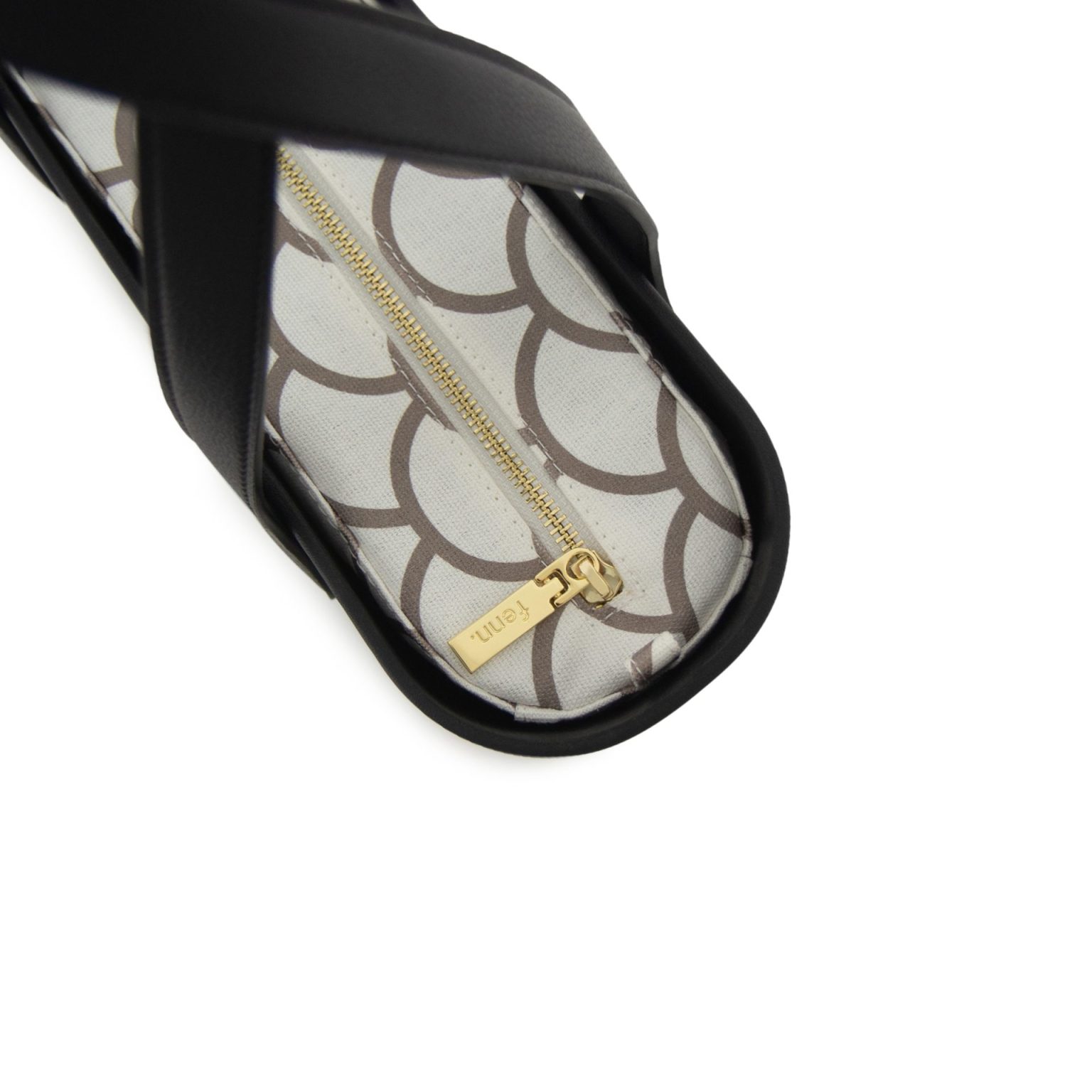 Saleys Travel Bags FENN: Petite - Black/Gold Zip/Black Flat Handle - Image 3
