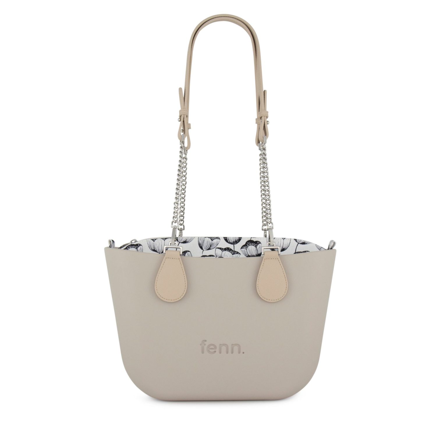 Saleys Travel Bags FENN: Petite - Mushroom/Silver Zip/Oatmeal/Silver Chain - Image 2