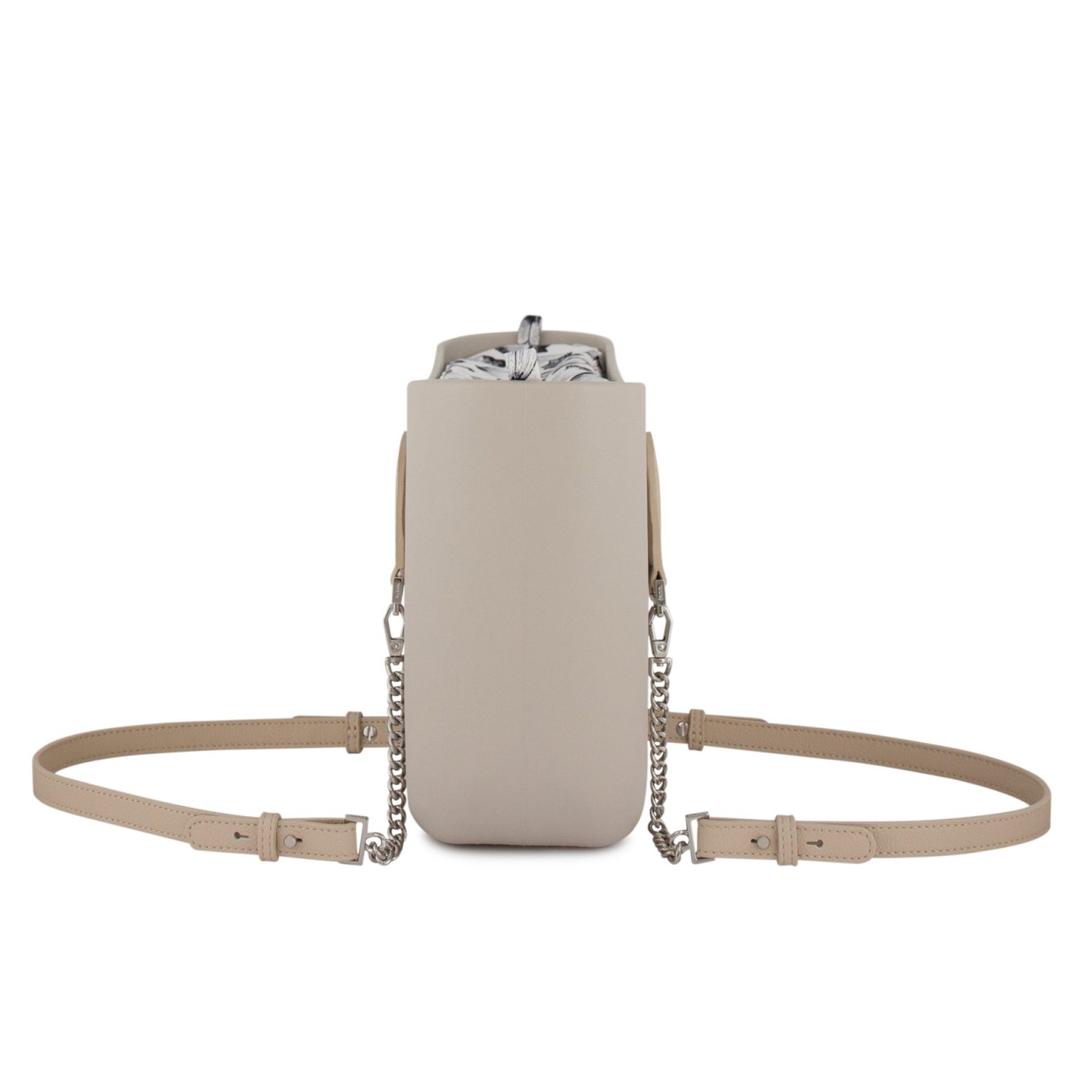 Saleys Travel Bags FENN: Petite - Mushroom/Silver Zip/Oatmeal/Silver Chain - Image 4