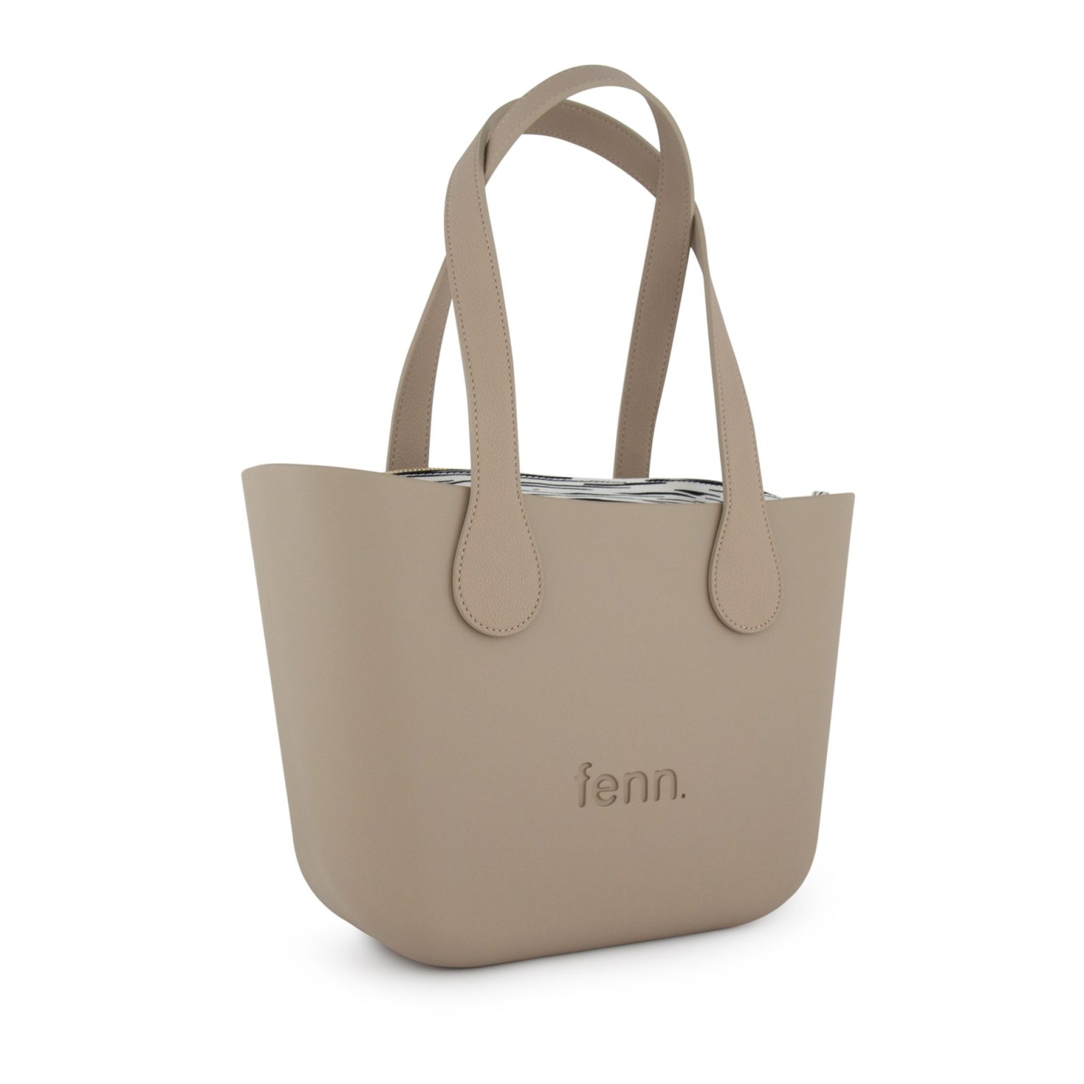 Saleys Travel Bags FENN: Petite - Stone/Gold Zip/Light Stone Flat Handle