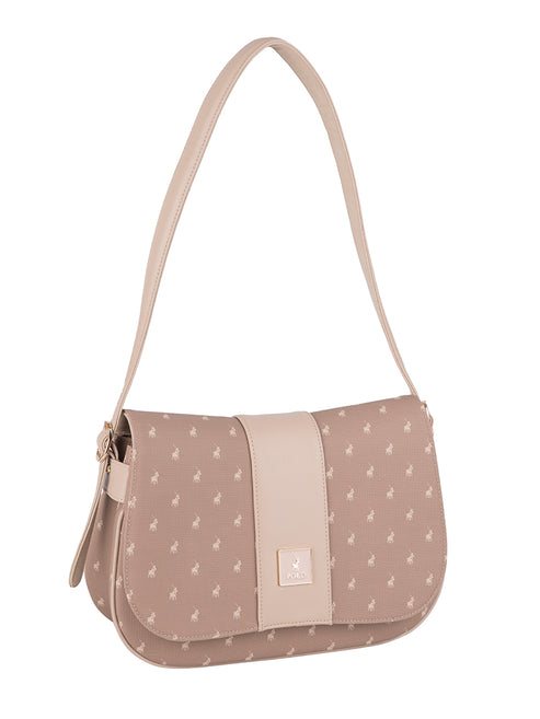 Polo Kensington Flapover Shoulder Bag - Brown