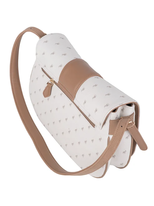 Saleys Travel Bags Polo Kensington Flapover Shoulder Bag - White - Image 7