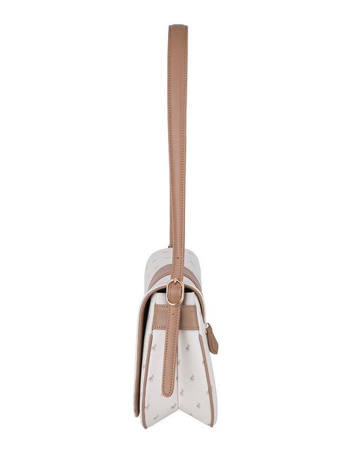 Saleys Travel Bags Polo Kensington Flapover Shoulder Bag - White - Image 6