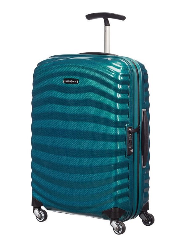 Samsonite: Lite-Shock (55cm) Carry on Spinner - Petronus Blue