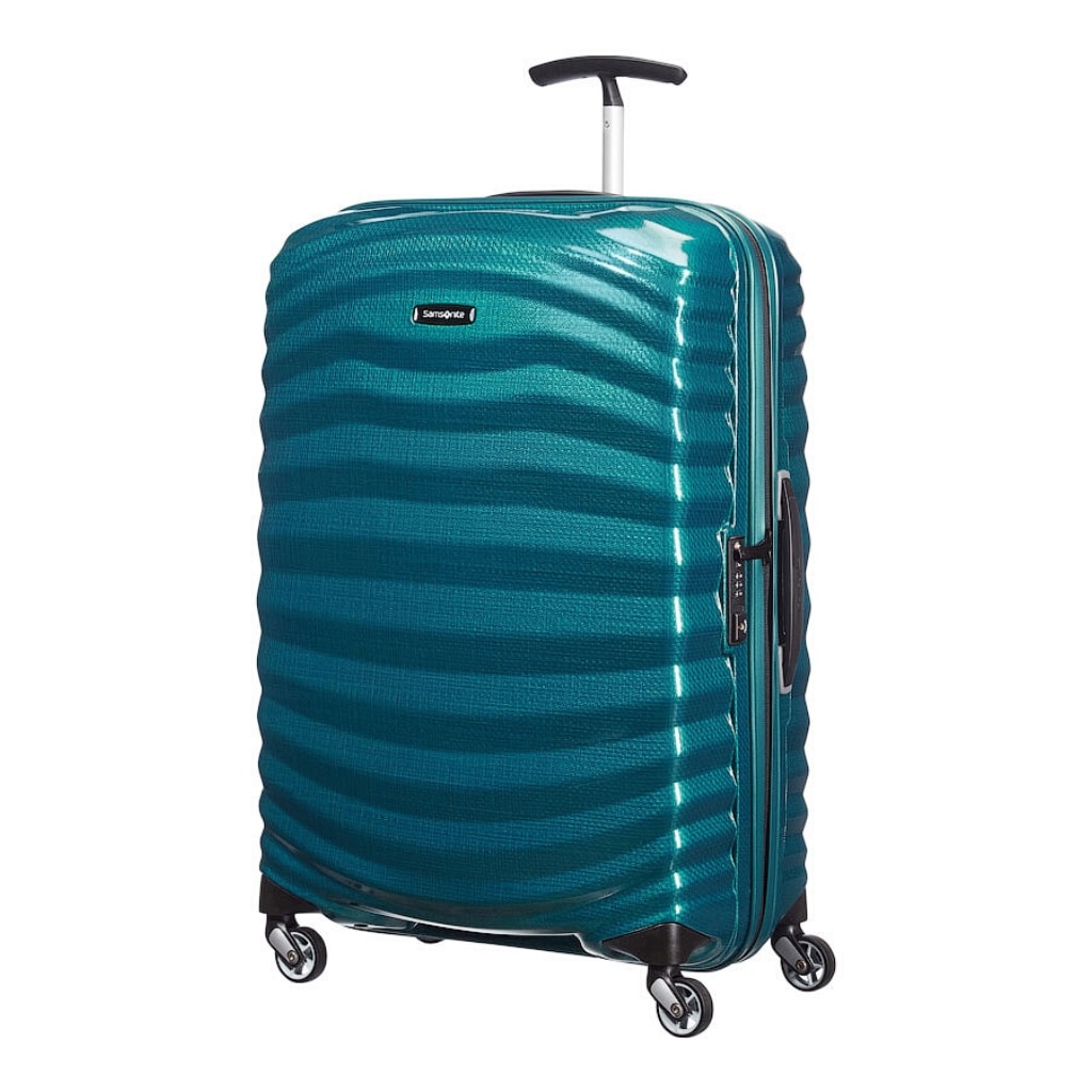 Saleys Travel Bags Samsonite: Lite-Shock (69cm) Medium Spinner - Petronus Blue