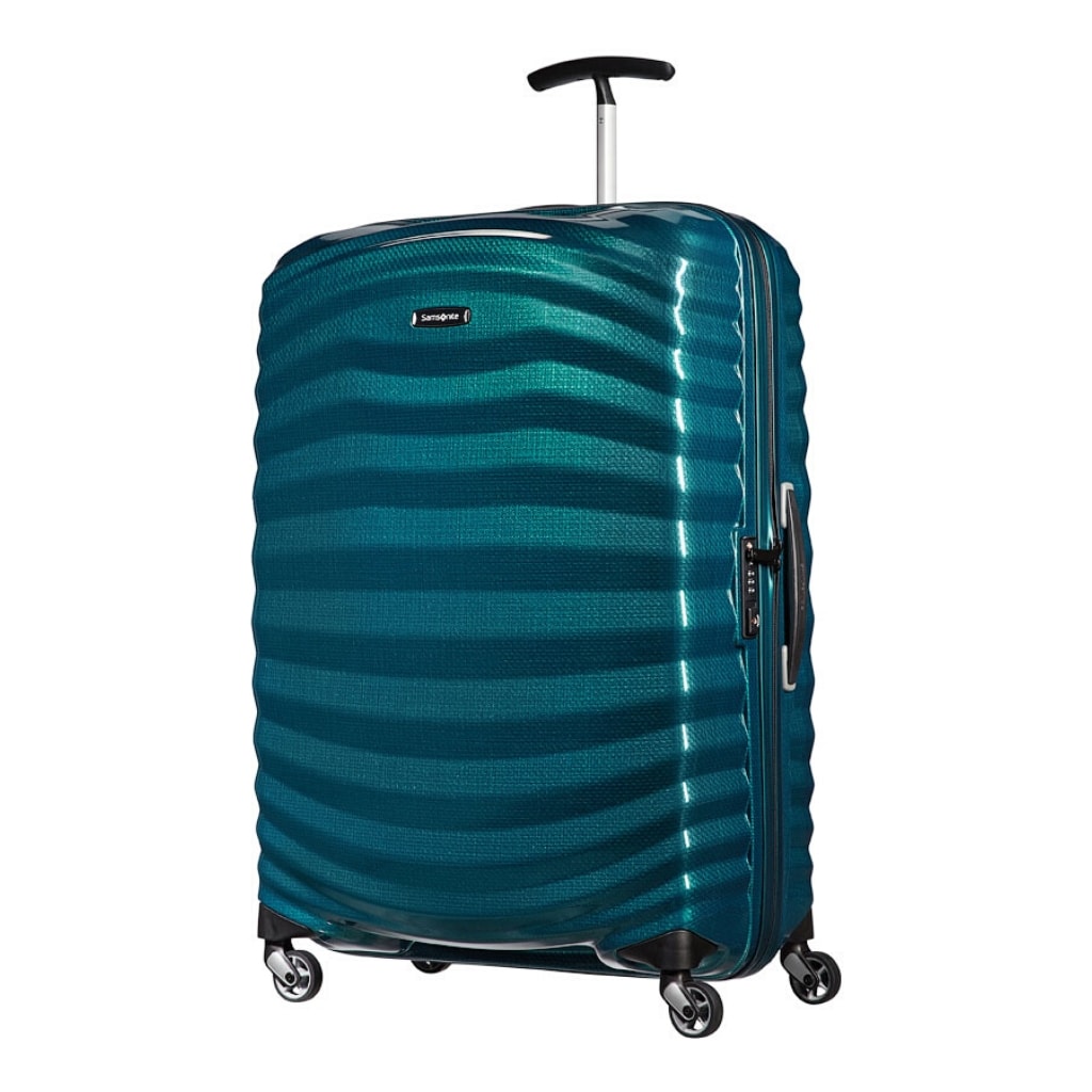 Saleys Travel Bags Samsonite: Lite-Shock (75cm) Large Spinner - Petronus Blue