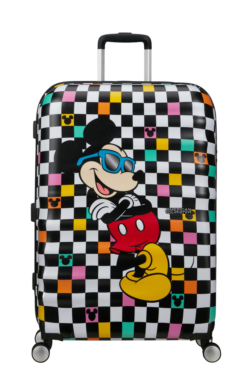 Saleys Travel Bags American Tourister Wavebreaker Disney Spinner 77cm - Mickey Check