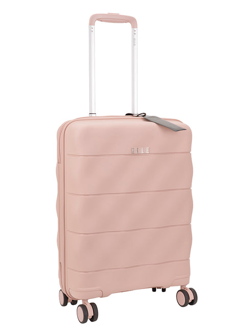 ELLE 4 Wheel Carry On Trolley Case - Dusty Pink
