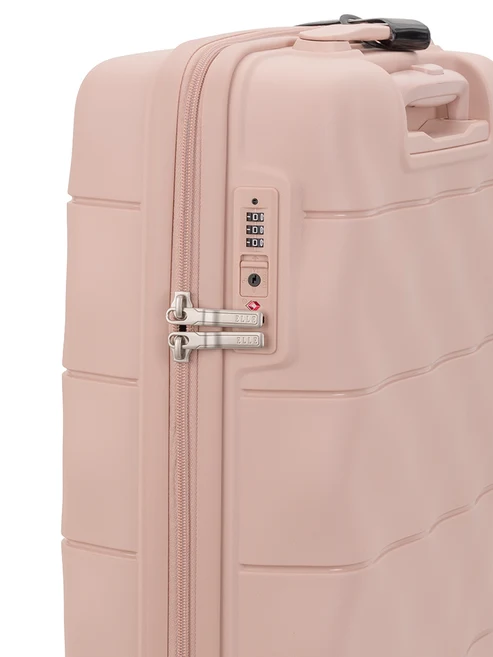 Saleys Travel Bags ELLE 4 Wheel Carry On Trolley Case - Dusty Pink - Image 2