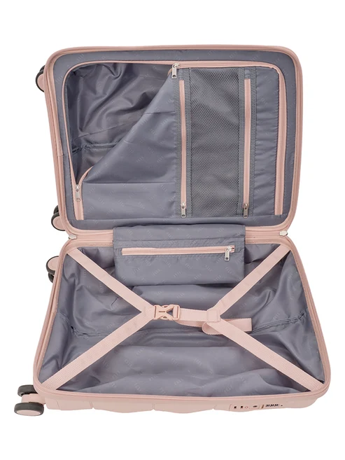 Saleys Travel Bags ELLE 4 Wheel Carry On Trolley Case - Dusty Pink - Image 3