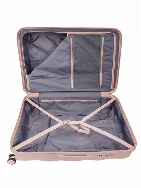 Saleys Travel Bags ELLE Large 4 Wheel Trolley Case - Dusty Pink - Image 3