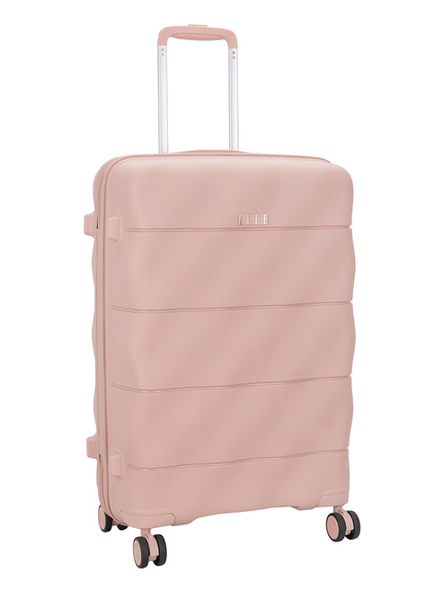ELLE Medium 4 Wheel Trolley Case - Dusty Pink
