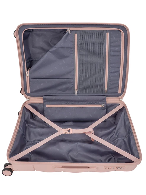 Saleys Travel Bags ELLE Medium 4 Wheel Trolley Case - Dusty Pink - Image 4