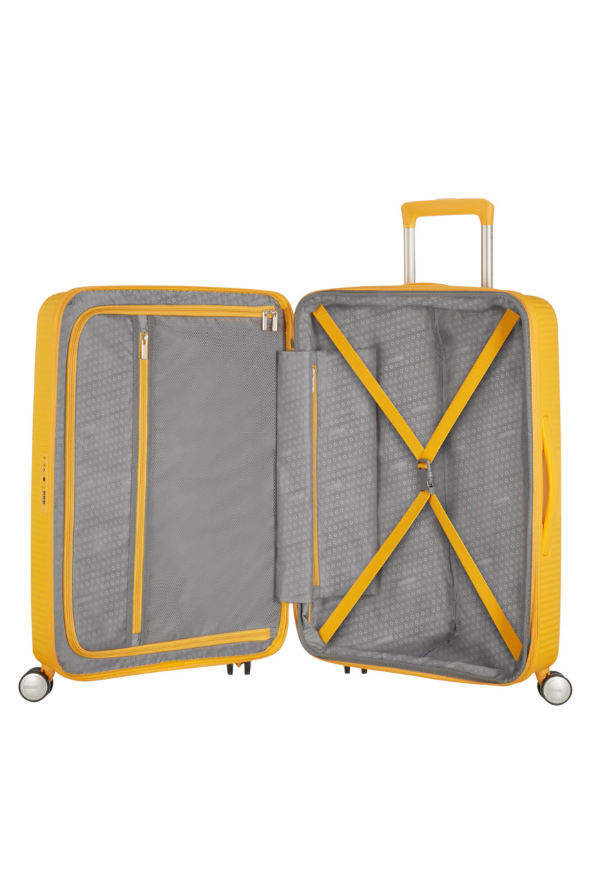 Saleys Travel Bags American Tourister Soundbox Exp Spinner 67cm - Golden Yellow - Image 3