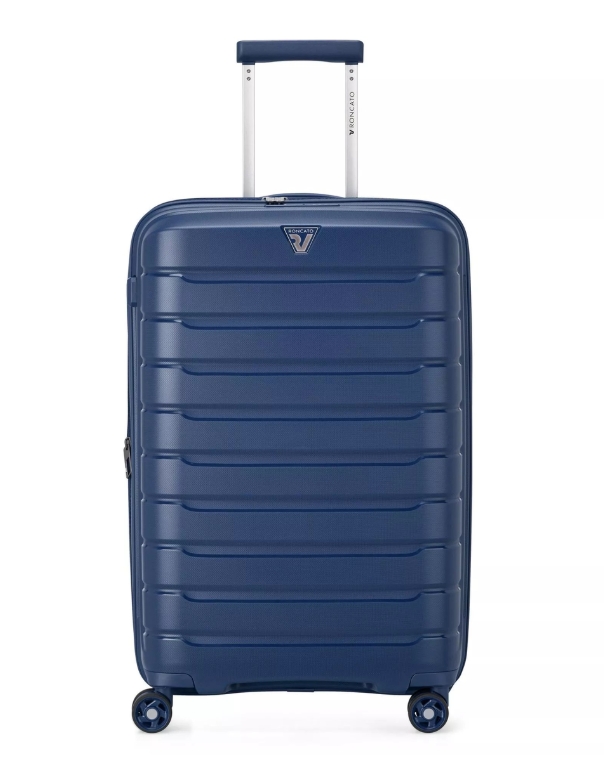 Saleys Travel Bags Roncato B-Flying Exp 4 Wheel Luggage Trolley 68cm - Blue - Image 3